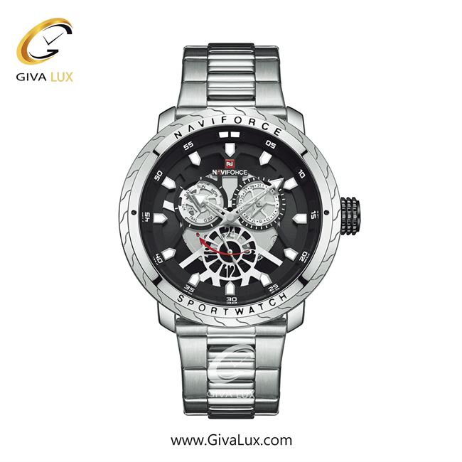 ساعت مچی مردانه بند استیل ناوی فورس (نیوی فورس)  NF9158 S/B